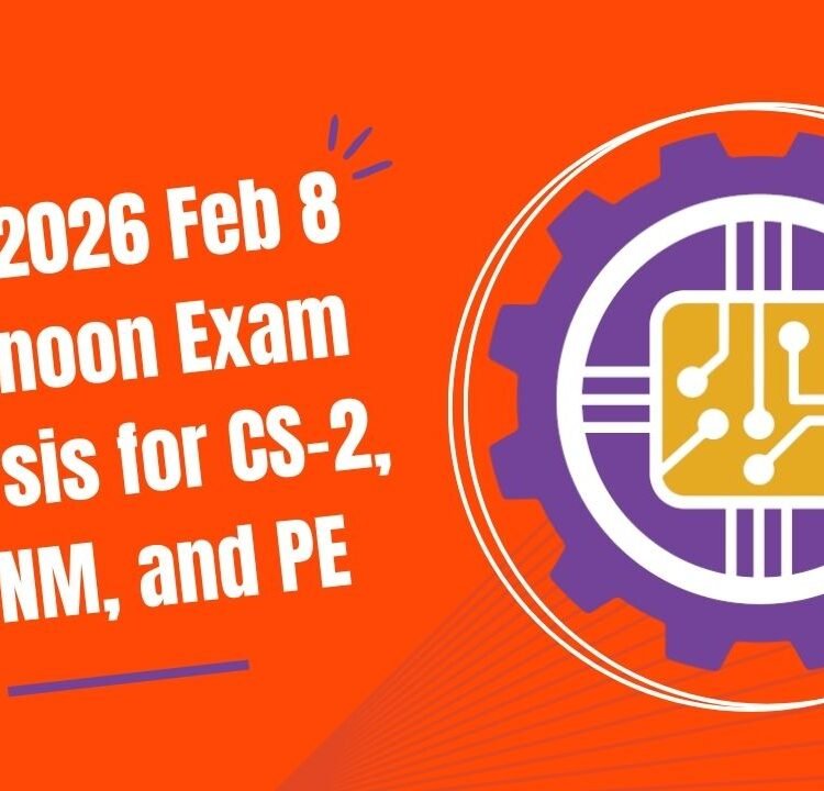 GATE 2026 Feb 8 Afternoon Exam Analysis for CS-2, EY, NM, and PE